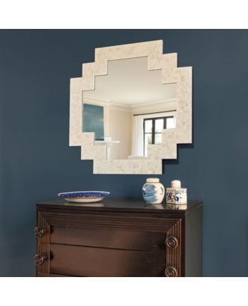 Handmade Mother of Pearl Modern Pattern Mirror Frame