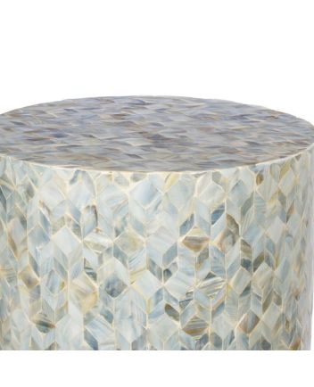 Handmade Mother of Pearl Modern Pattern End Table