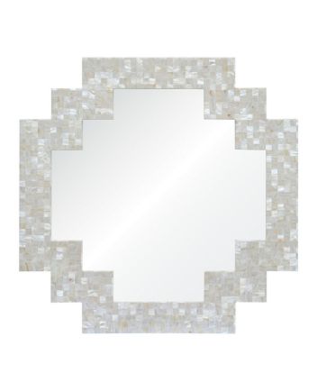 Handmade Mother of Pearl Modern Pattern Mirror Frame