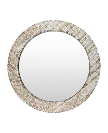 Handmade Mother of Pearl Modern Pattern Mirror Frame