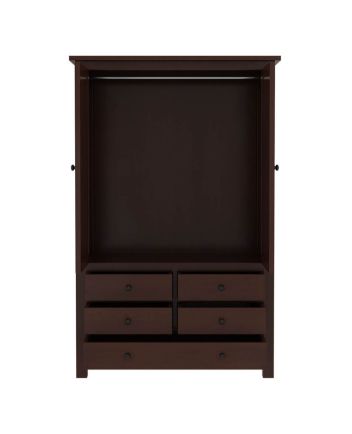 Handmade Bradenton Mahoghany Solid Wood Large Wardrobe with  5 Drawers  Furniture