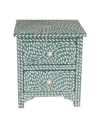 Handmade Bone Inlay Bedside Furniture