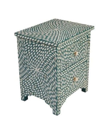 Handmade Bone Inlay Bedside Furniture