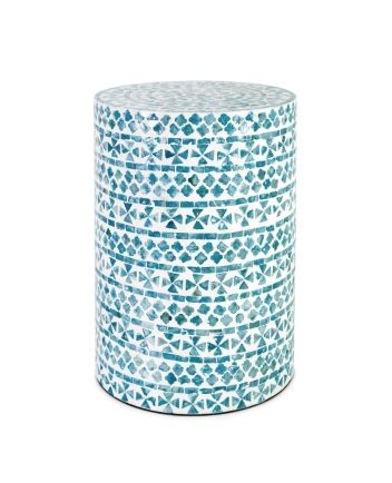 Handmade Mother of Pearl Modern Pattern End Table