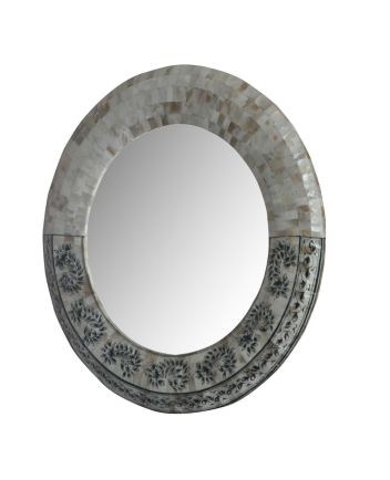 Handmade Mother of Pearl Modern Pattern Mirror Frame