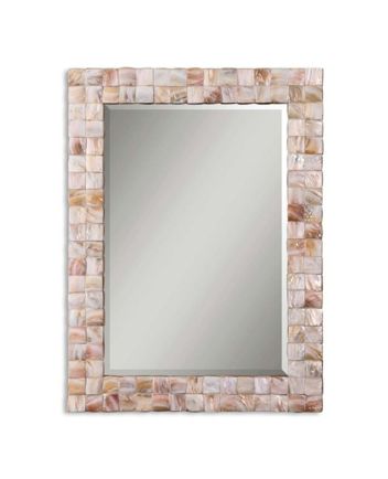 Handmade Mother of Pearl Modern Pattern Mirror Frame