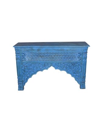 Handmade Carved Wooden Console Table