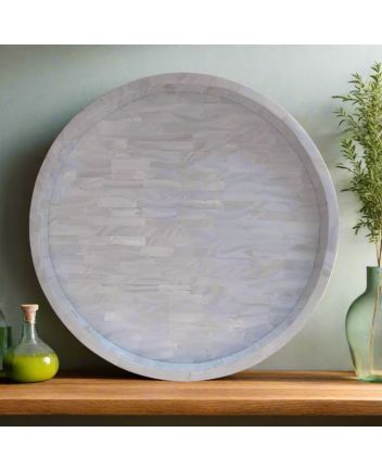 Handmade Mother of Pearl Modern Pattern Serving Tray