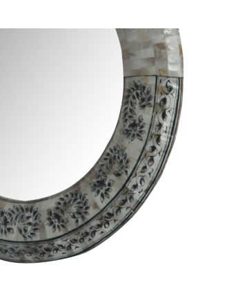 Handmade Mother of Pearl Modern Pattern Mirror Frame