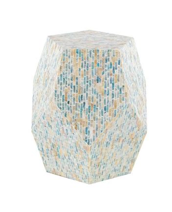 Handmade Mother of Pearl Modern Pattern End Table