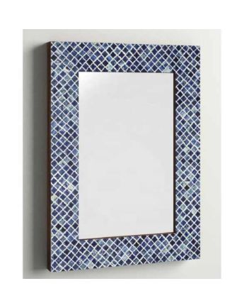 Handmade Blue Bone Inlay Mirror Frame
