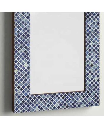 Handmade Blue Bone Inlay Mirror Frame