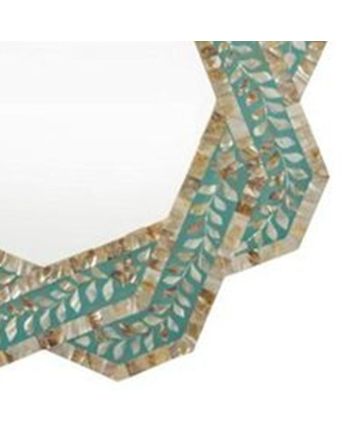 Handmade Mother of Pearl Floral Pattern Mirror Frame