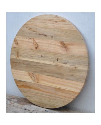 Handmade Rustic Solid Wooden Round Table Top Furniture
