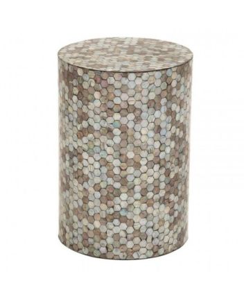 Handmade Mother of Pearl Modern Pattern End Table
