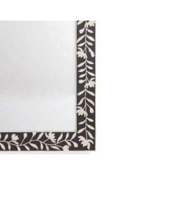 Handmade Bone Inlay Floral Design Mirror Frame