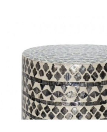 Handmade Mother of Pearl Modern Pattern End Table