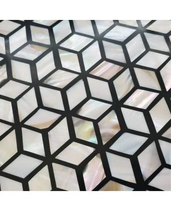 Handmade Mother of Pearl Modern Pattern Serving Tray