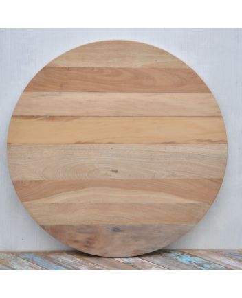 Handmade Rustic Solid Wooden Round Table Top Furniture
